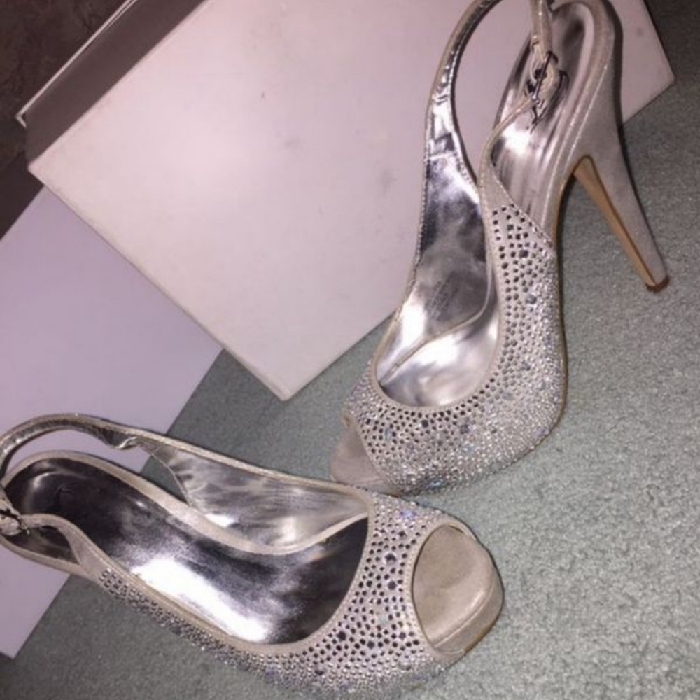 Silver Steve Madden Heels